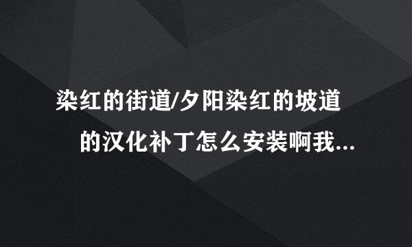 染红的街道/夕阳染红的坡道 的汉化补丁怎么安装啊我先用虚拟镜像加载了了romasaka.ISO。