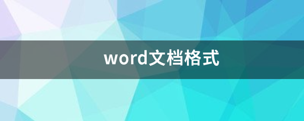 word文档格式