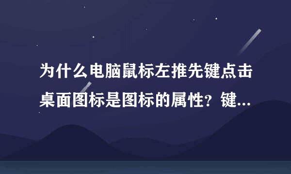 为什么电脑鼠标左推先键点击桌面图标是图标的属性？键盘也无法输入,杀毒也没反应