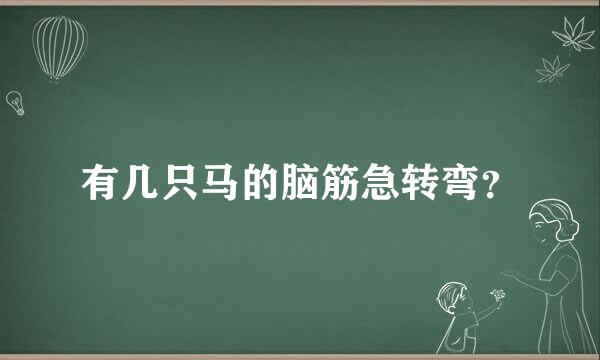 有几只马的脑筋急转弯？