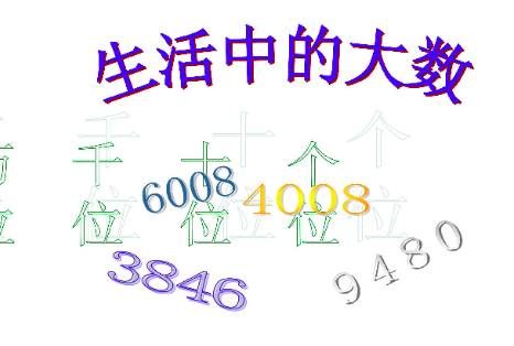 生活中的来自大数10个例子(许继三年级)有哪些？