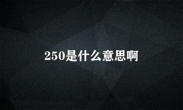 250是什么意思啊