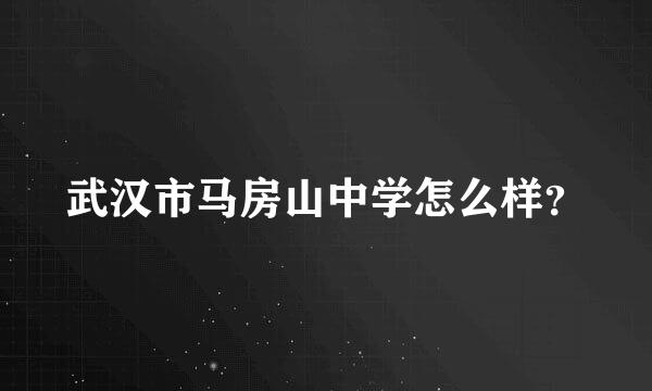 武汉市马房山中学怎么样？