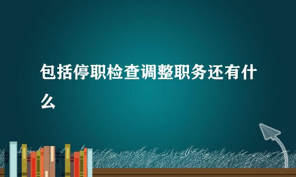 包括停职检查调整职务还有什么