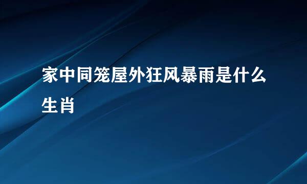 家中同笼屋外狂风暴雨是什么生肖