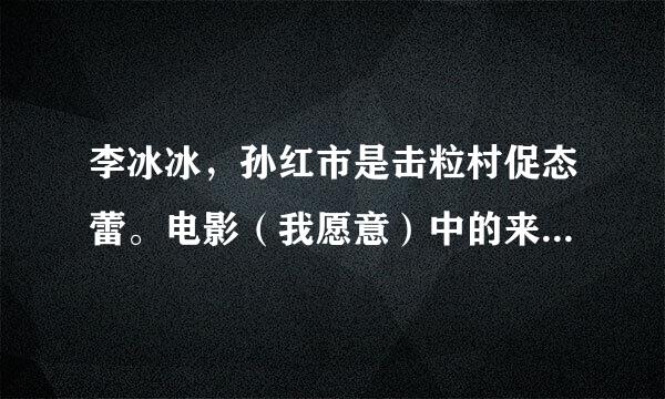 李冰冰，孙红市是击粒村促态蕾。电影（我愿意）中的来自英文插曲叫什么名字