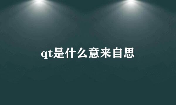 qt是什么意来自思