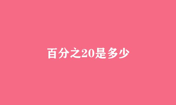 百分之20是多少