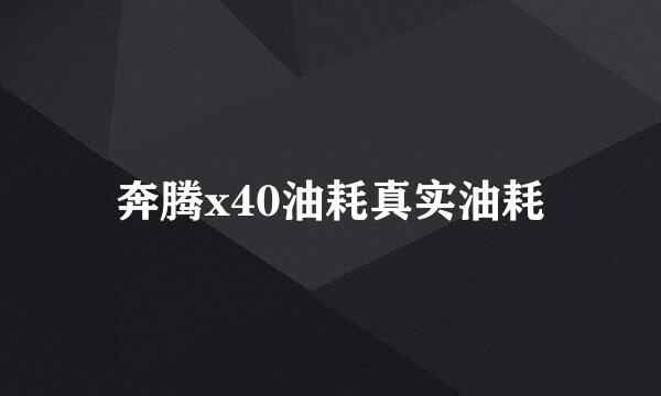 奔腾x40油耗真实油耗