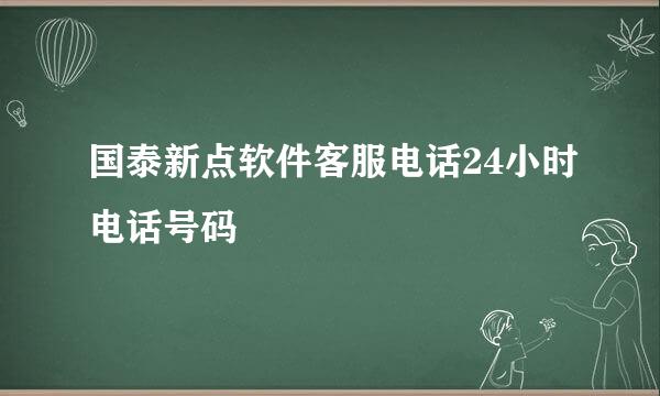 国泰新点软件客服电话24小时电话号码