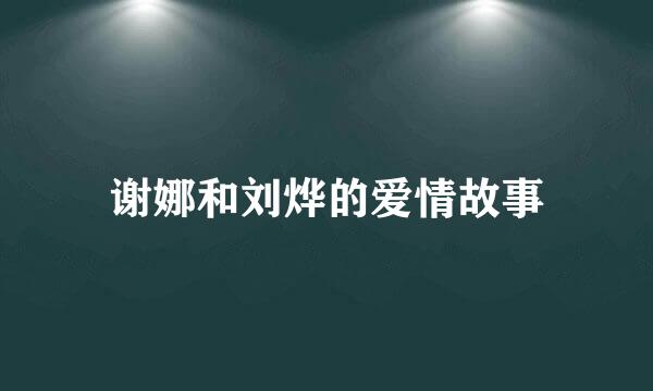 谢娜和刘烨的爱情故事