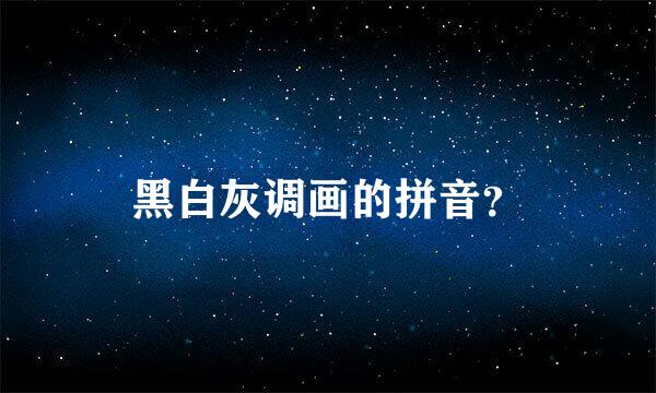 黑白灰调画的拼音？