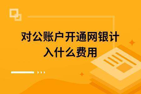 网银盾费用来自计入什么费用