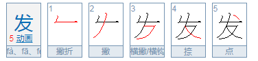 发的繁体字是什么