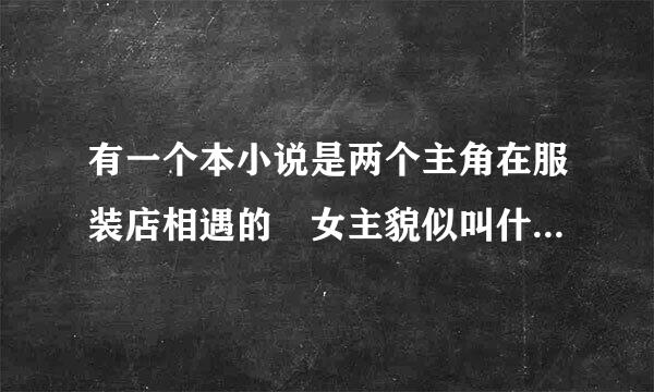 有一个本小说是两个主角在服装店相遇的 女主貌似叫什么水 两人感情发展的很顺利，是什么小说啊