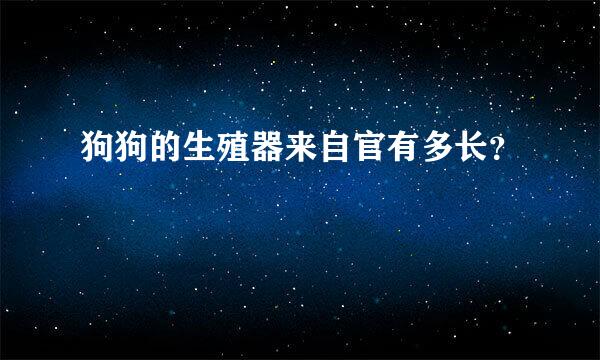 狗狗的生殖器来自官有多长？