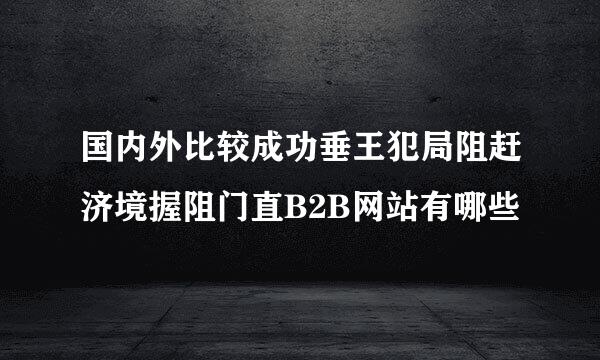 国内外比较成功垂王犯局阻赶济境握阻门直B2B网站有哪些