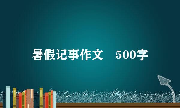 暑假记事作文 500字