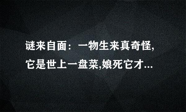 谜来自面：一物生来真奇怪,它是世上一盘菜,娘死它才生,它死娘还在。（猜食物）我想了一晚上加一天都没有想360问答出来；请大家发挥自己的聪明头脑帮忙想想是什么食物！