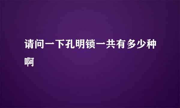 请问一下孔明锁一共有多少种啊