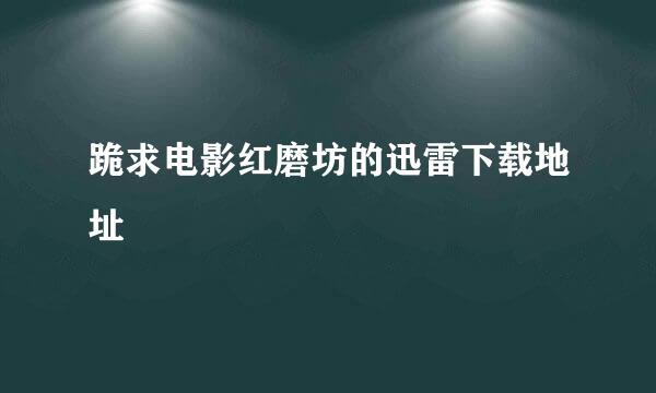 跪求电影红磨坊的迅雷下载地址