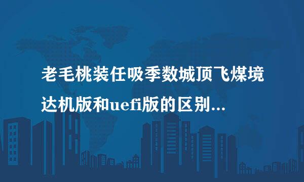 老毛桃装任吸季数城顶飞煤境达机版和uefi版的区别是什么？