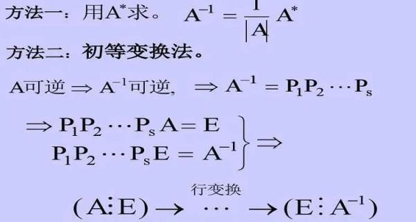 矩阵求逆公式是？