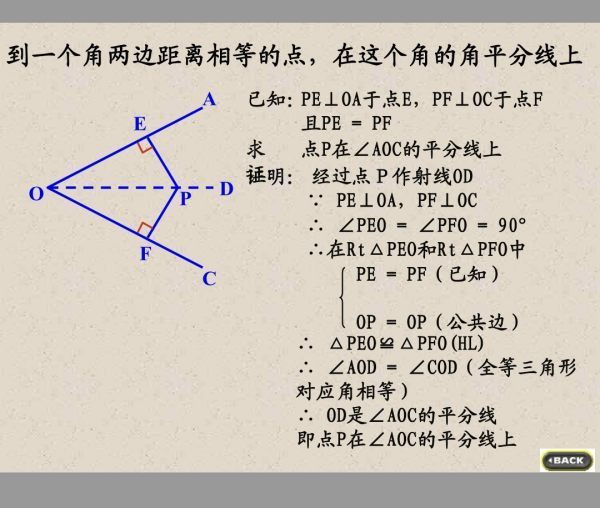 角平分线上的点到角两边距离相等吗