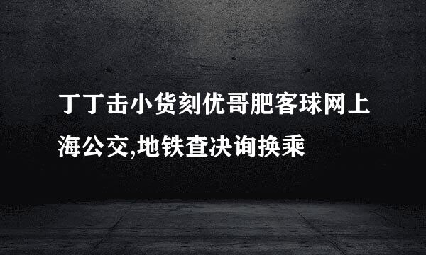 丁丁击小货刻优哥肥客球网上海公交,地铁查决询换乘