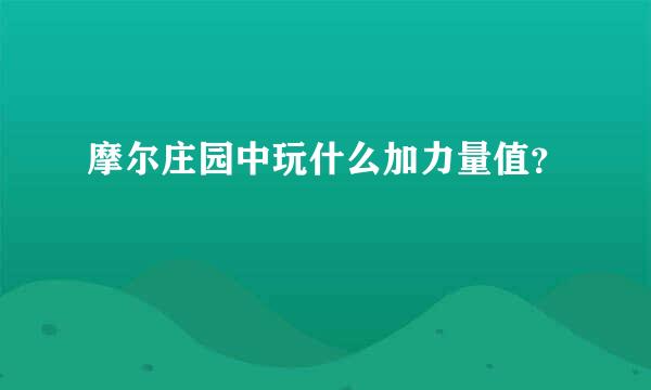 摩尔庄园中玩什么加力量值？