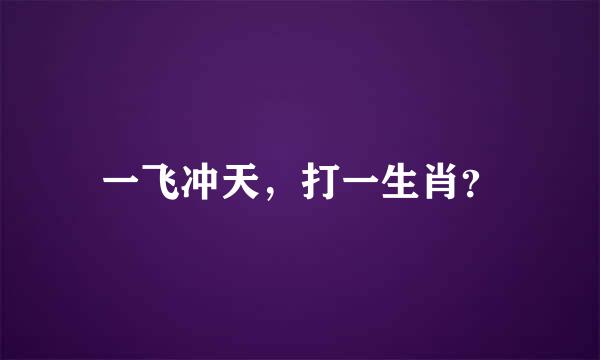 一飞冲天，打一生肖？