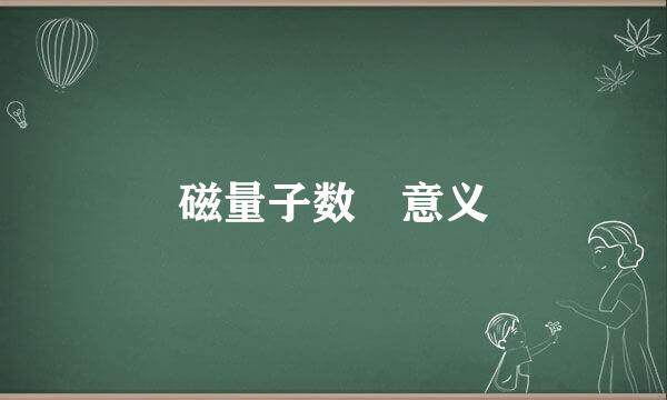 磁量子数 意义