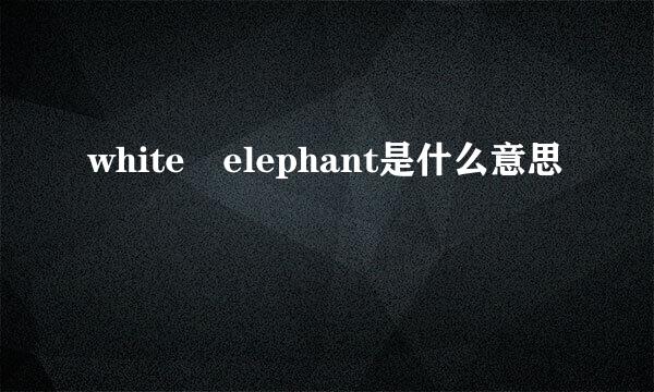 white elephant是什么意思