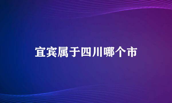 宜宾属于四川哪个市