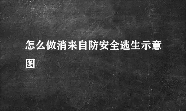 怎么做消来自防安全逃生示意图