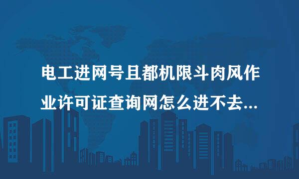 电工进网号且都机限斗肉风作业许可证查询网怎么进不去？网止是？