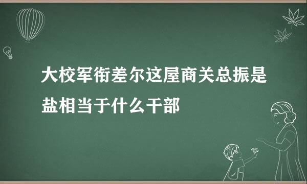 大校军衔差尔这屋商关总振是盐相当于什么干部