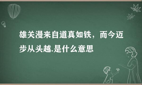 雄关漫来自道真如铁，而今迈步从头越.是什么意思