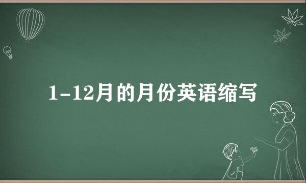 1-12月的月份英语缩写