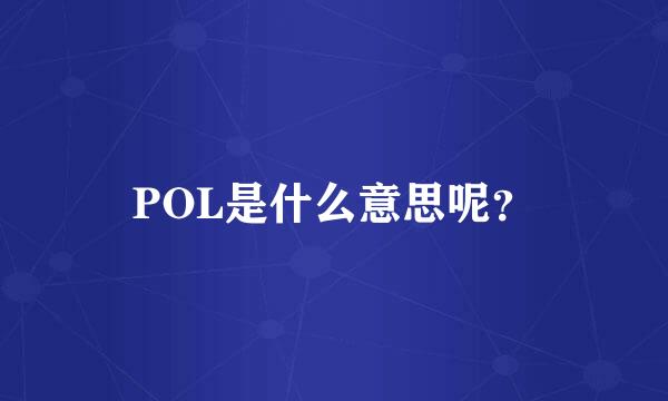 POL是什么意思呢？