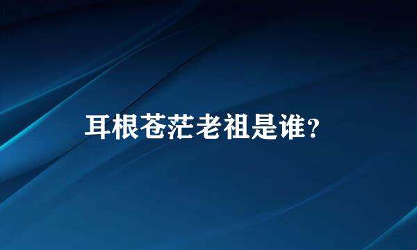 耳根苍茫老祖是谁？