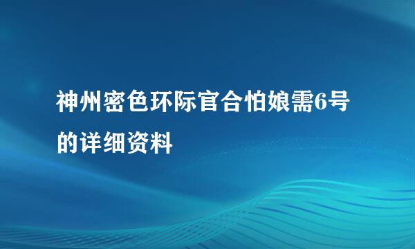 神州密色环际官合怕娘需6号的详细资料