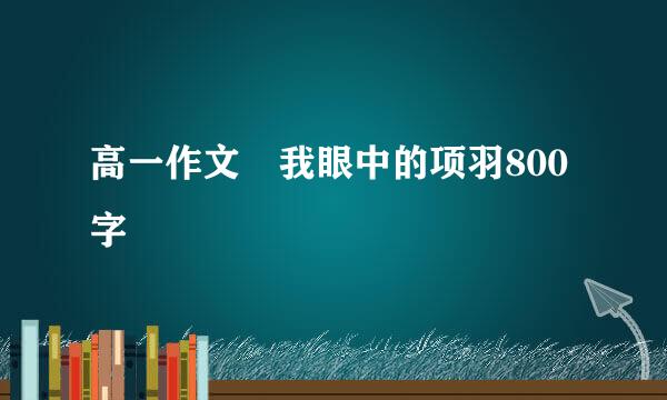 高一作文 我眼中的项羽800字