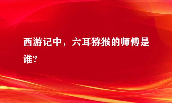 西游记中，六耳猕猴的师傅是谁?