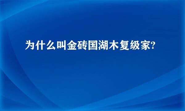 为什么叫金砖国湖木复级家?