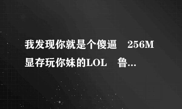 我发现你就是个傻逼 256M显存玩你妹的LOL 鲁大师评分着你的信有本事连续平两次或者更多看看多少分。