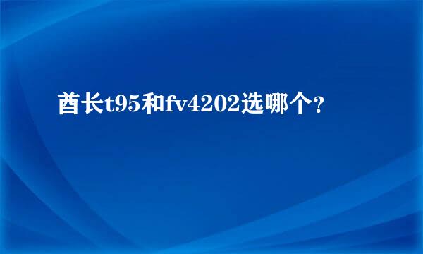 酋长t95和fv4202选哪个？