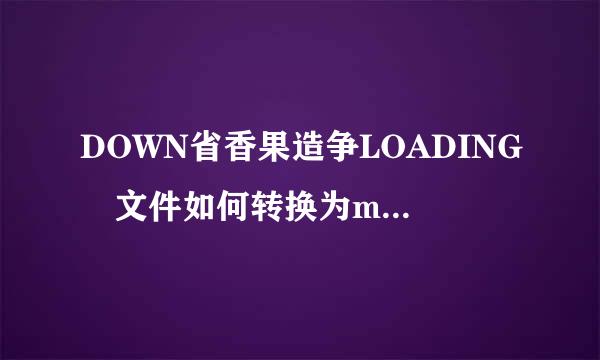 DOWN省香果造争LOADING 文件如何转换为map4格式或者是avi格式