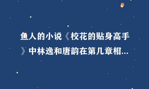 鱼人的小说《校花的贴身高手》中林逸和唐韵在第几章相认～～～