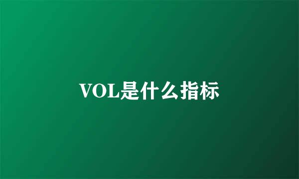 VOL是什么指标